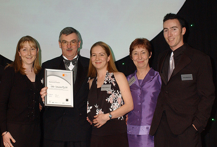 Allen and his family at the Telstra Small Business awards Finals in 2004 (L-R: Kylie, Allen, Megan, Kerry and Chris)